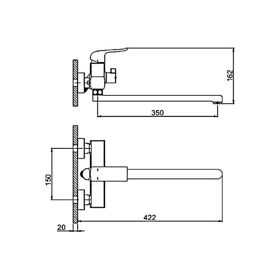 Смеситель для ванны с душевым гарнитуром Gappo Aventador G2250, черный/хром фото 10
