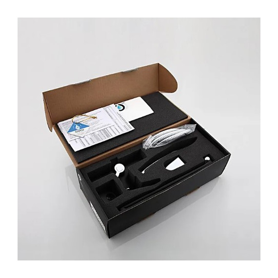 Смеситель для ванны с душевым гарнитуром Gappo Aventador G2250, черный/хром фото 8