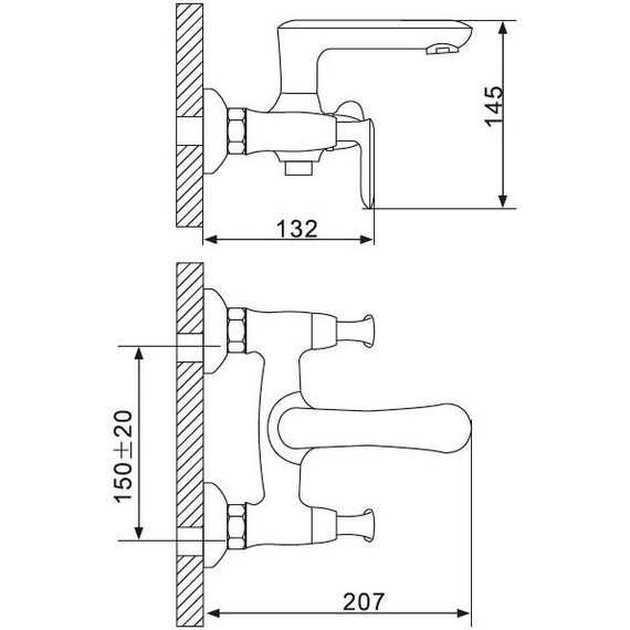 Смеситель для ванны с душевым гарнитуром Gappo Rapide G3012 фото 2