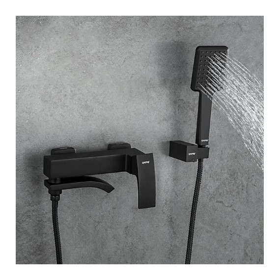 Смеситель для ванны с душевым гарнитуром Gappo G3207-6, черный фото 2