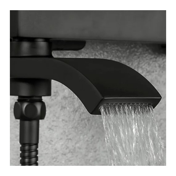 Смеситель для ванны с душевым гарнитуром Gappo G3207-6, черный фото 3