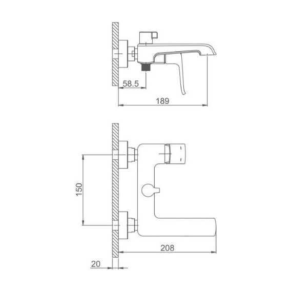 Смеситель для ванны с душевым гарнитуром Gappo Aventador G3250, черный/хром фото 9