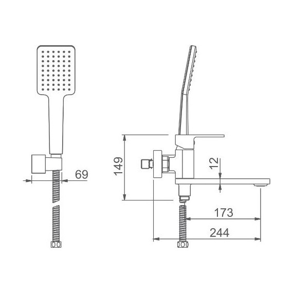 Смеситель для ванны с душевым гарнитуром Gappo G3283 фото 8