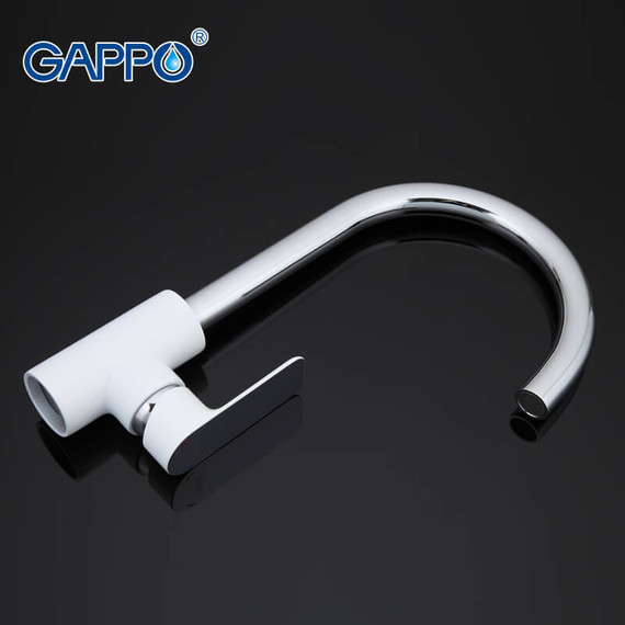 Смеситель для кухни Gappo Noar G4048, белый/хром фото 4