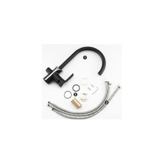 Смеситель для кухни Gappo G4303-6, черный/хром фото 8