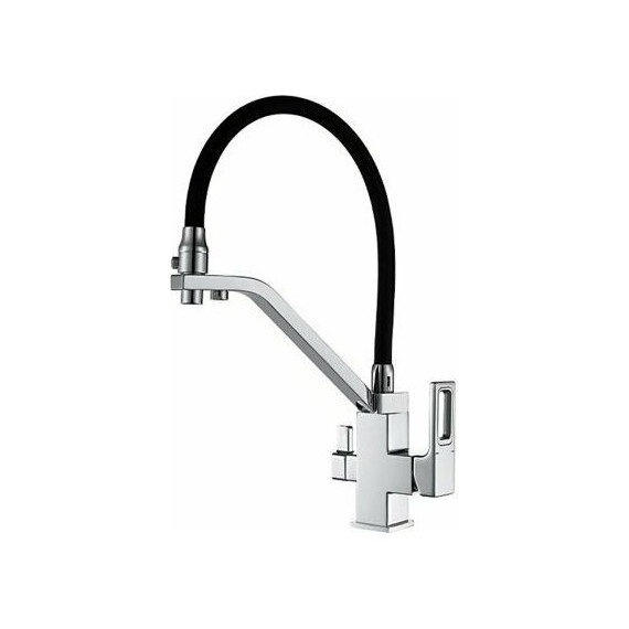 Смеситель для кухни Gappo G4318, черный/хром фото 