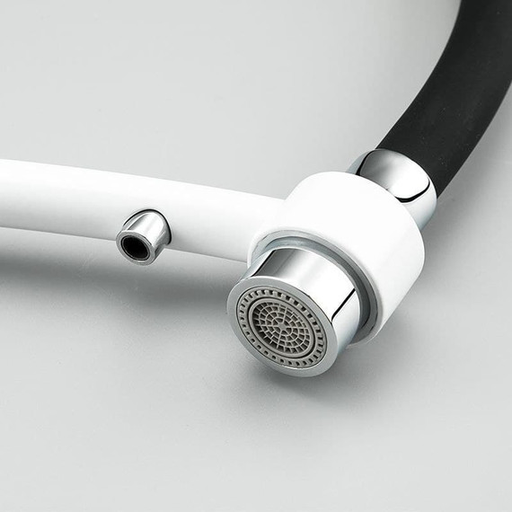 Смеситель для кухни Gappo G4348, белый/черный фото 5