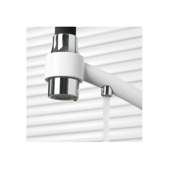 Смеситель для кухни Gappo G4348, белый/черный фото 7