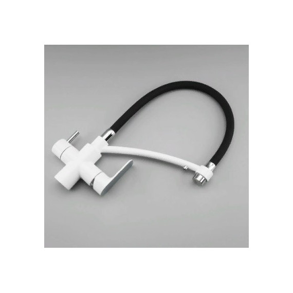 Смеситель для кухни Gappo G4348, белый/черный фото 4