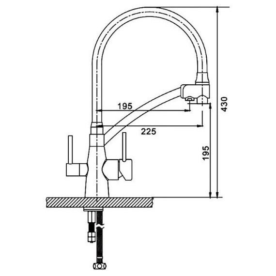 Смеситель для кухни Gappo G4398-1, черный/бронза - 8 Смеситель для кухни Gappo G4398-1, черный/бронза фото 8