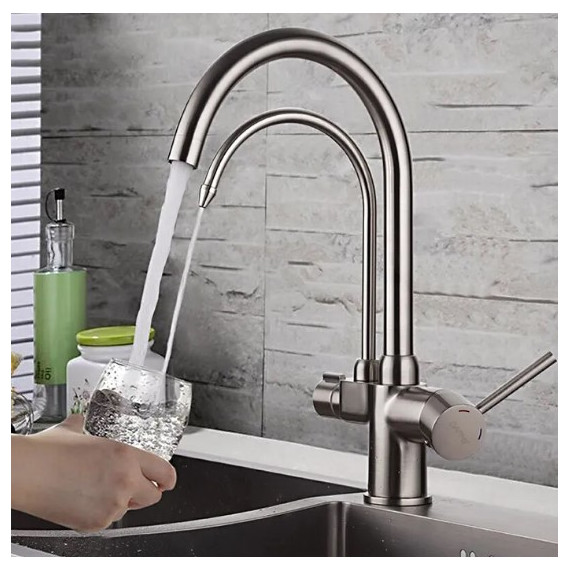 Смеситель для кухни Gappo G4398-10, сатин фото 3