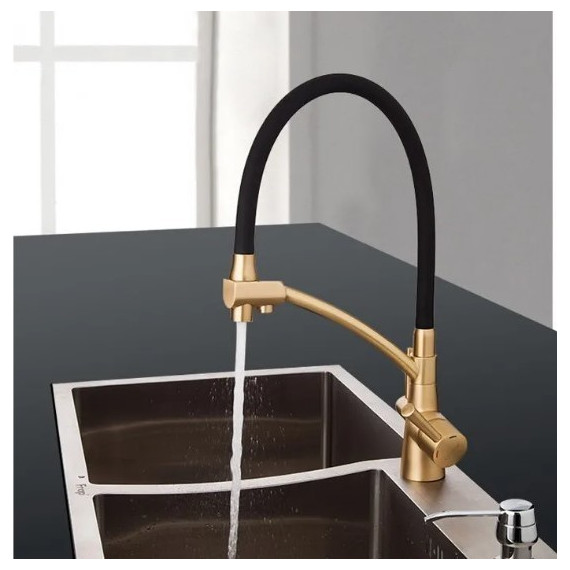 Смеситель для кухни Gappo G4398-1, черный/бронза - 2 Смеситель для кухни Gappo G4398-1, черный/бронза фото 2