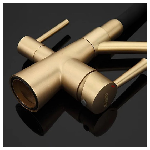 Смеситель для кухни Gappo G4398-1, черный/бронза - 5 Смеситель для кухни Gappo G4398-1, черный/бронза фото 5