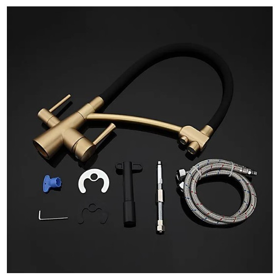 Смеситель для кухни Gappo G4398-1, черный/бронза - 7 Смеситель для кухни Gappo G4398-1, черный/бронза фото 7