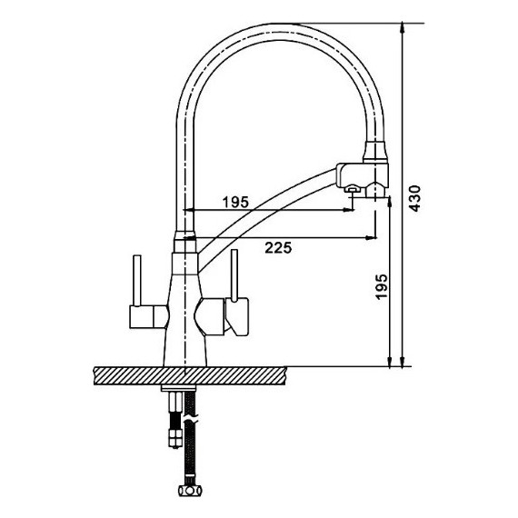 Смеситель для кухни Gappo G4398, серый/сатин - 10 Смеситель для кухни Gappo G4398, серый/сатин фото 10