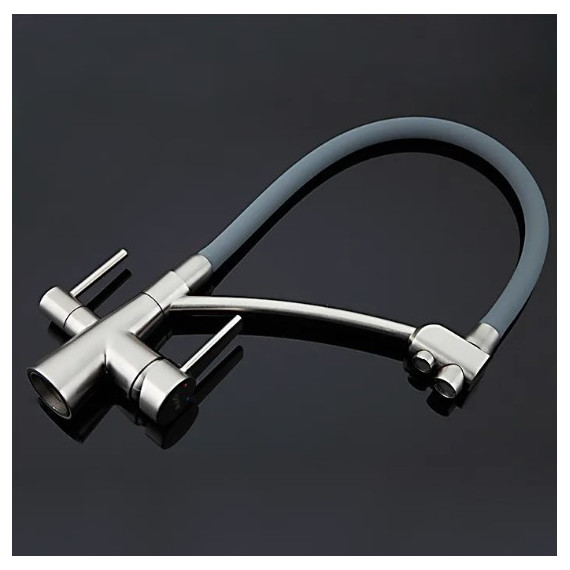 Смеситель для кухни Gappo G4398, серый/сатин - 6 Смеситель для кухни Gappo G4398, серый/сатин фото 6