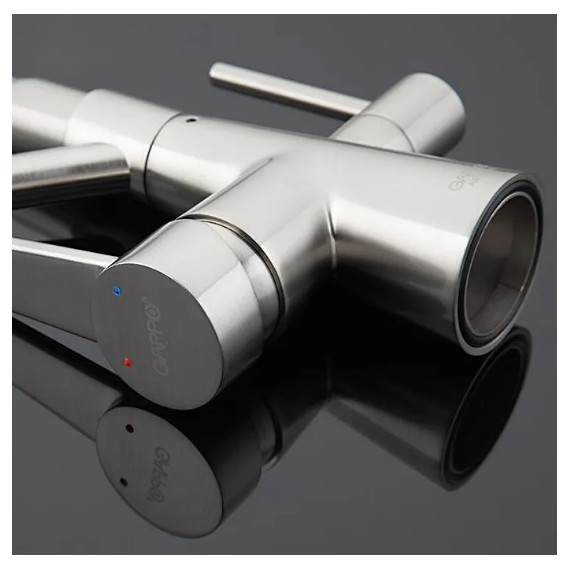 Смеситель для кухни Gappo G4398, серый/сатин - 7 Смеситель для кухни Gappo G4398, серый/сатин фото 7