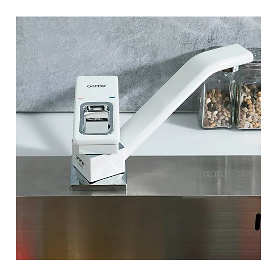 Смеситель для кухни Gappo G4517-8, белый/хром фото 4