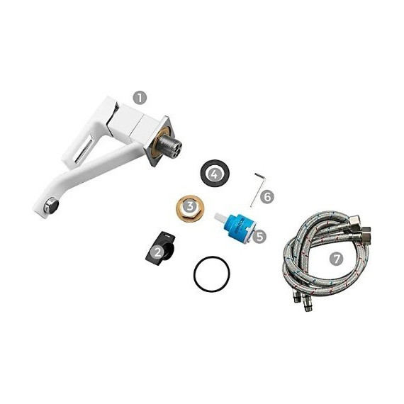 Смеситель для кухни Gappo G4517-8, белый/хром фото 8