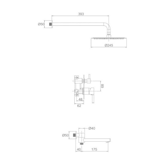 Душевая система для ванны Gappo Chanel G7104 - 11 Душевая система для ванны Gappo Chanel G7104 фото 11