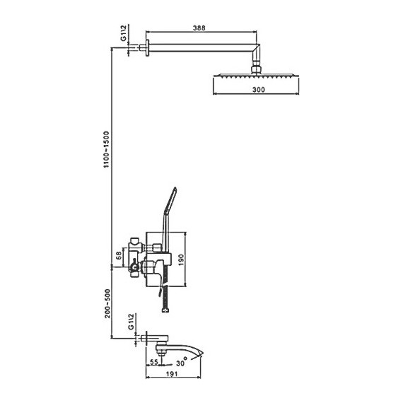 Душевая система для ванны Gappo Jacob G7107 - 9 Душевая система для ванны Gappo Jacob G7107 фото 9