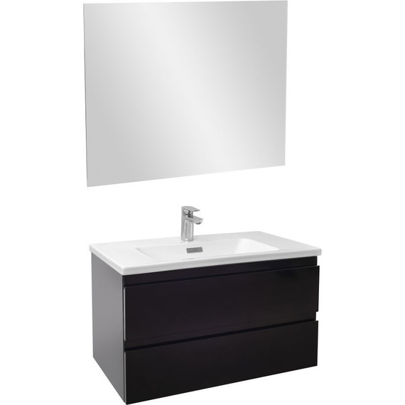 Тумба подвесная с раковиной Jacob Delafon Madeleine 80 см EB2053-J53, чёрный матовый фото 2