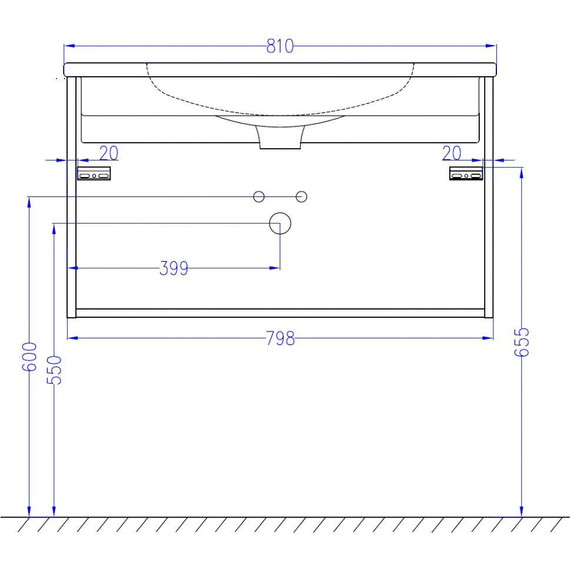 Тумба подвесная с раковиной Jacob Delafon Madeleine 80 см EB2053-J53, чёрный матовый фото 5
