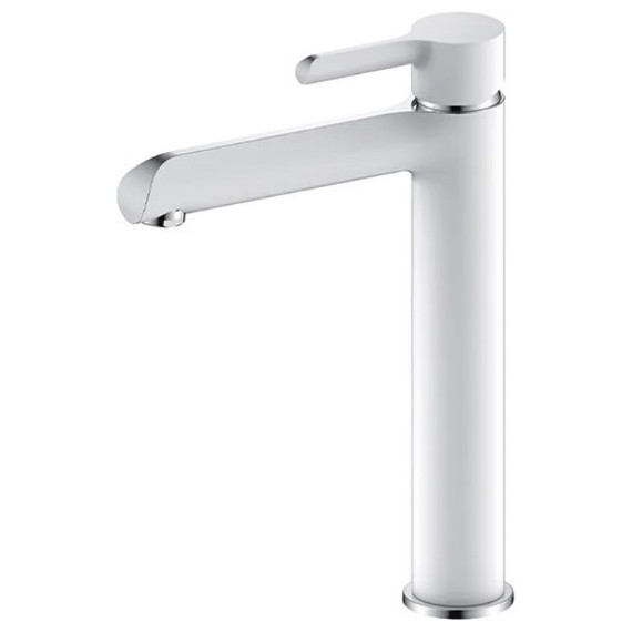 Смеситель для раковины высокий Gappo G1003-18, белый/хром фото 