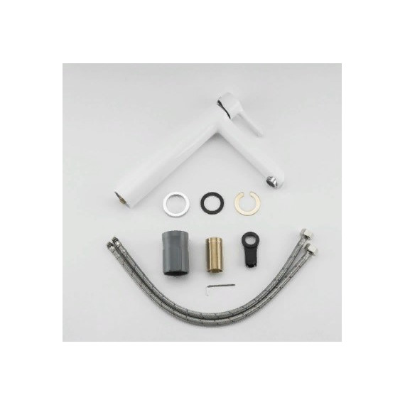 Смеситель для раковины высокий Gappo G1003-18, белый/хром - 7 Смеситель для раковины высокий Gappo G1003-18, белый/хром фото 7