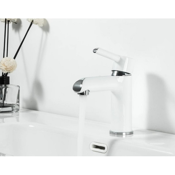 Смеситель для раковины Gappo G1003-8, белый/хром фото 2