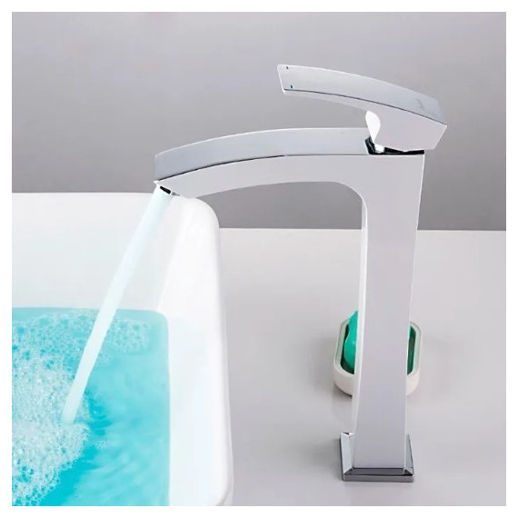 Смеситель для раковины высокий Gappo Jacob G1007-18, белый/хром - 3 Смеситель для раковины высокий Gappo Jacob G1007-18, белый/хром фото 3