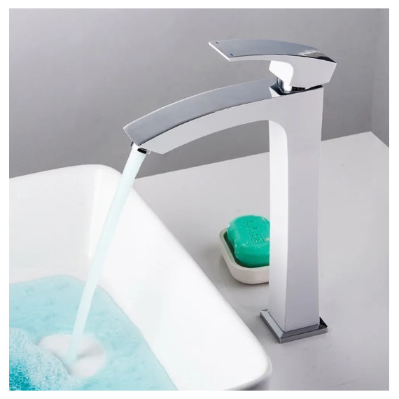 Смеситель для раковины высокий Gappo Jacob G1007-18, белый/хром - 2 Смеситель для раковины высокий Gappo Jacob G1007-18, белый/хром фото 2