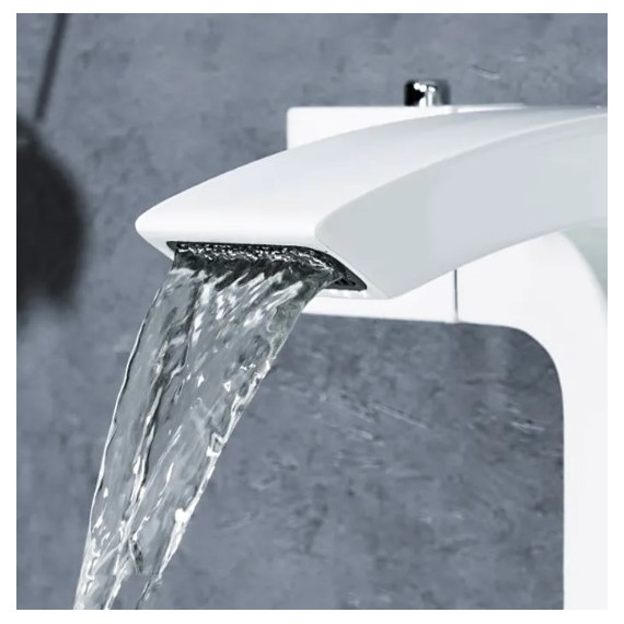 Смеситель для раковины с термостатом Gappo G1007-50, белый/хром - 4 Смеситель для раковины с термостатом Gappo G1007-50, белый/хром фото 4