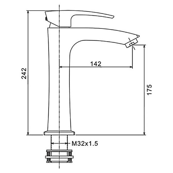 Смеситель для раковины высокий Gappo G1007-78, белый/хром - 11 Смеситель для раковины высокий Gappo G1007-78, белый/хром фото 11