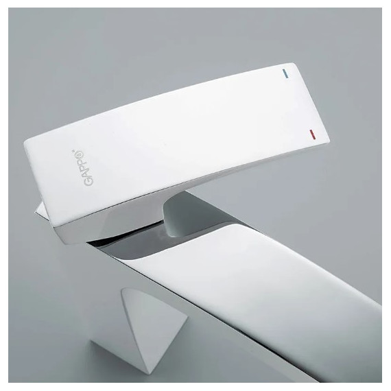 Смеситель для раковины высокий Gappo G1007-78, белый/хром - 7 Смеситель для раковины высокий Gappo G1007-78, белый/хром фото 7