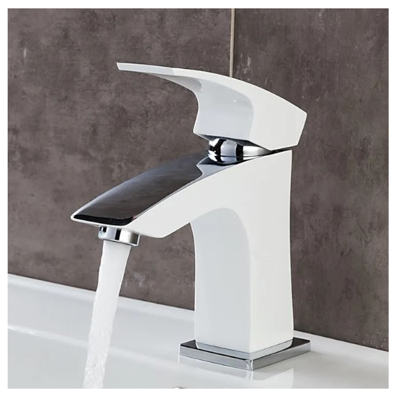 Смеситель для раковины Gappo Jacob G1007-7, белый/хром фото 3