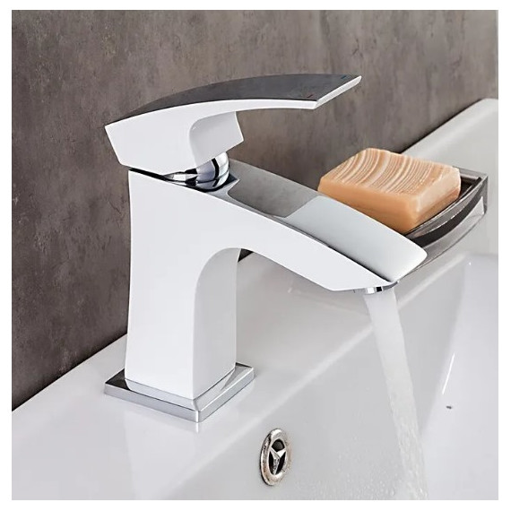 Смеситель для раковины Gappo Jacob G1007-7, белый/хром фото 2