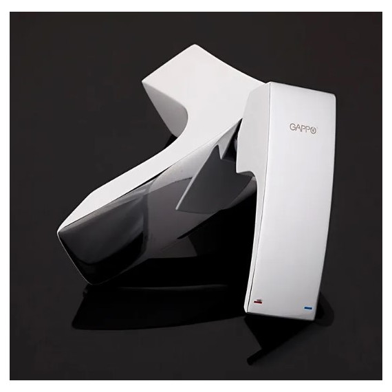 Смеситель для раковины Gappo Jacob G1007-7, белый/хром фото 6