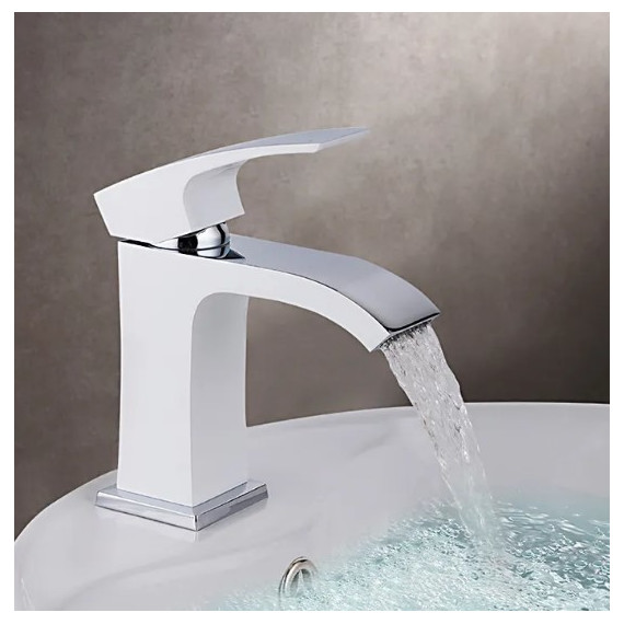 Смеситель для раковины Gappo Jacob G1007-8, белый/хром - 2 Смеситель для раковины Gappo Jacob G1007-8, белый/хром фото 2