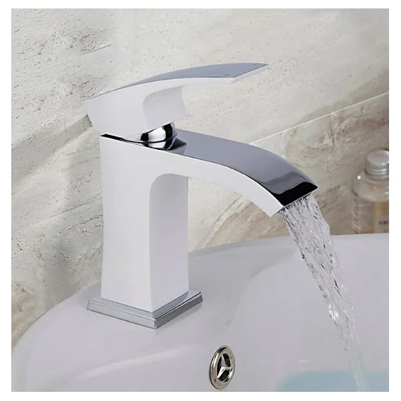 Смеситель для раковины Gappo Jacob G1007-8, белый/хром - 3 Смеситель для раковины Gappo Jacob G1007-8, белый/хром фото 3