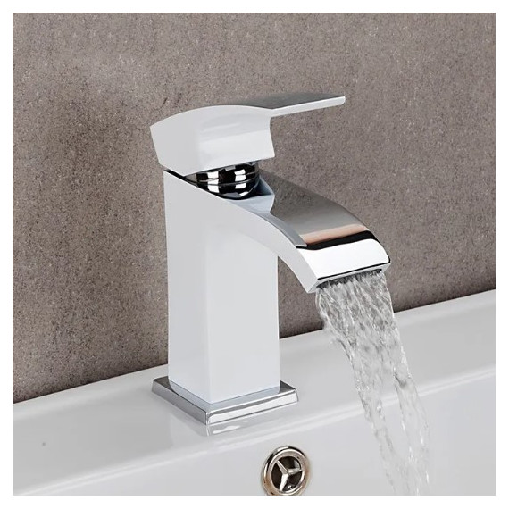 Смеситель для раковины Gappo Jacob G1007-8, белый/хром - 4 Смеситель для раковины Gappo Jacob G1007-8, белый/хром фото 4