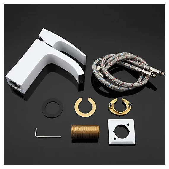 Смеситель для раковины Gappo Jacob G1007-8, белый/хром - 9 Смеситель для раковины Gappo Jacob G1007-8, белый/хром фото 9