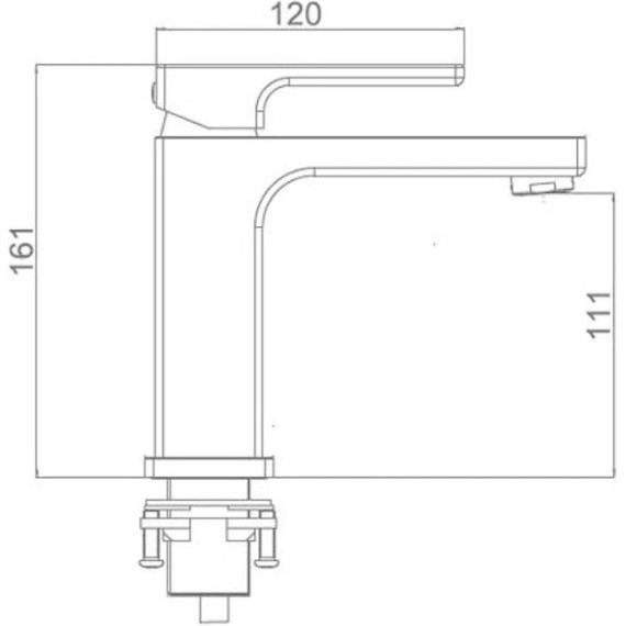 Смеситель для раковины Gappo Futura G1017-8, белый/хром - 9 Смеситель для раковины Gappo Futura G1017-8, белый/хром фото 9