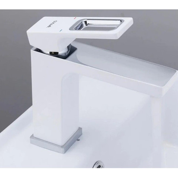 Смеситель для раковины Gappo Futura G1017-8, белый/хром - 2 Смеситель для раковины Gappo Futura G1017-8, белый/хром фото 2