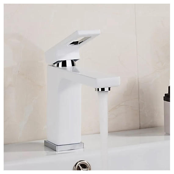 Смеситель для раковины Gappo Futura G1017, белый - 3 Смеситель для раковины Gappo Futura G1017, белый фото 3