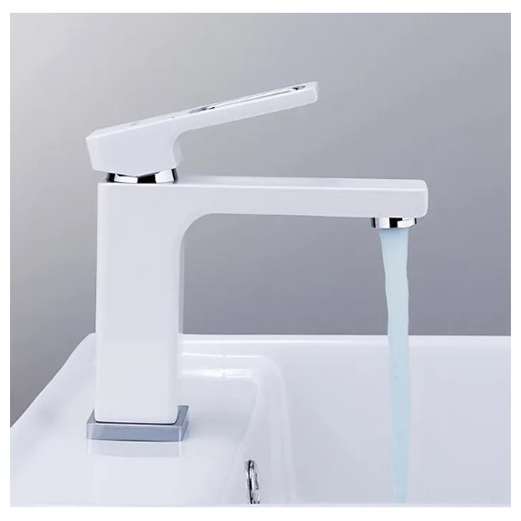 Смеситель для раковины Gappo Futura G1017, белый - 4 Смеситель для раковины Gappo Futura G1017, белый фото 4