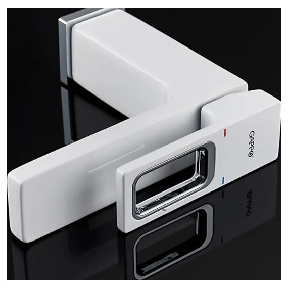 Смеситель для раковины Gappo Futura G1017, белый - 6 Смеситель для раковины Gappo Futura G1017, белый фото 6