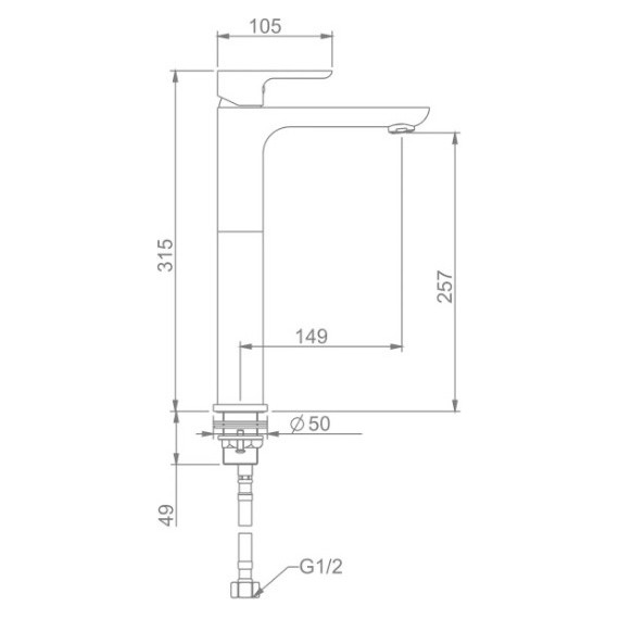 Смеситель для раковины высокий Gappo Noar G1048-2, белый/хром - 9 Смеситель для раковины высокий Gappo Noar G1048-2, белый/хром фото 9