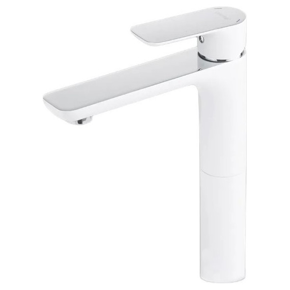 Смеситель для раковины высокий Gappo Noar G1048-2, белый/хром фото 