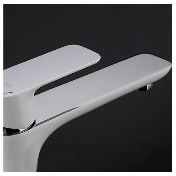 Смеситель для раковины высокий Gappo Noar G1048-2, белый/хром - 5 Смеситель для раковины высокий Gappo Noar G1048-2, белый/хром фото 5